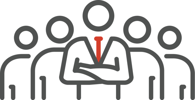 Icon with five persons in green representing the people behind Sound Off